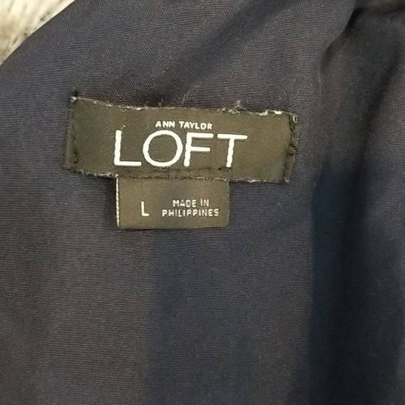 LOFT Floral Print Sleeveless Tie Front Blue Romper - Picture 13 of 14